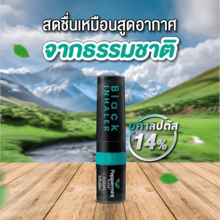 ยาดม เป๊ปเปอร์มิ้นท์ ฟิลด์ แบล็คอินเฮเลอร์ ขนาด 2 ซีซี จำนวน 3 ชิ้น_4